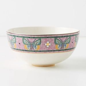 NWT Anthropologie Bistro Tile Butterfly bowls x 4